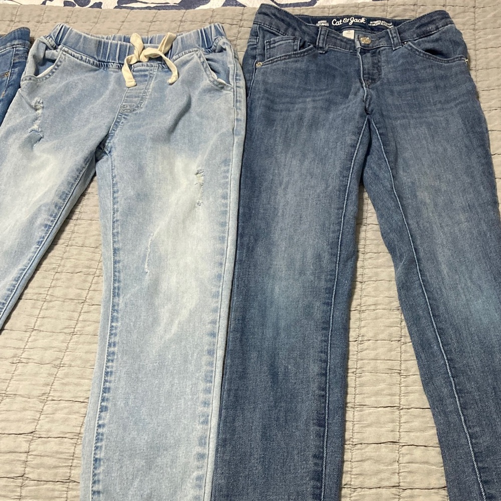 Cat & Jack Light and Dark Blue Kids Jeans 4 pairs